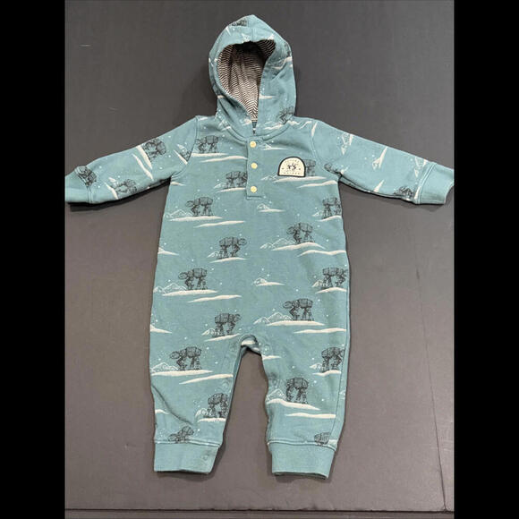 Baby Gap x Star Wars Future Walker Fleece Hooded One Piece Unisex 6-12 Months - Picture 1 of 15